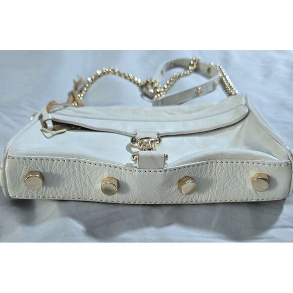 REBECCA MINKOFF WHITE LEATHER CROSSBODY PURSE - Picture 4 of 12